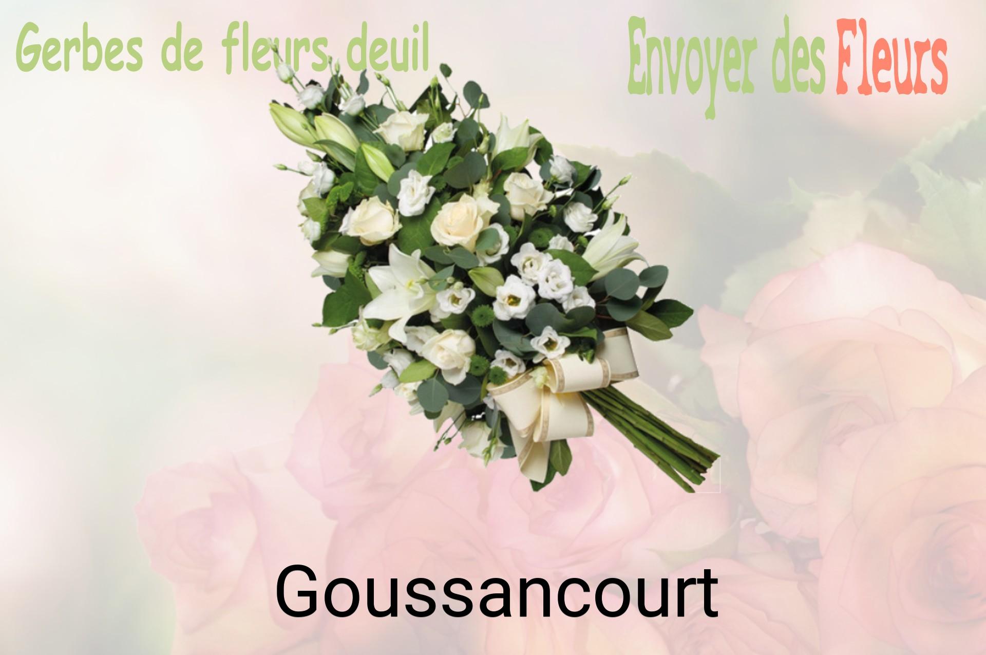 Gerbe de fleurs de deuil livrée à Goussancourt